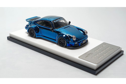 MC 1/64 Porsche 911 RWB 930 Whaletail in Chrome Blue