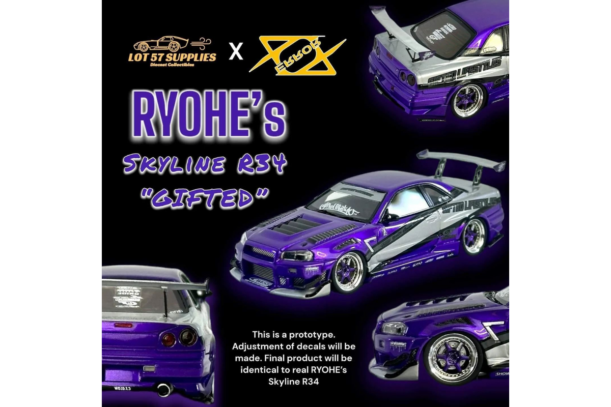 Error 404 Model x Lot57 1/64 Ryohe's Nissan Skyline GT-R (R34