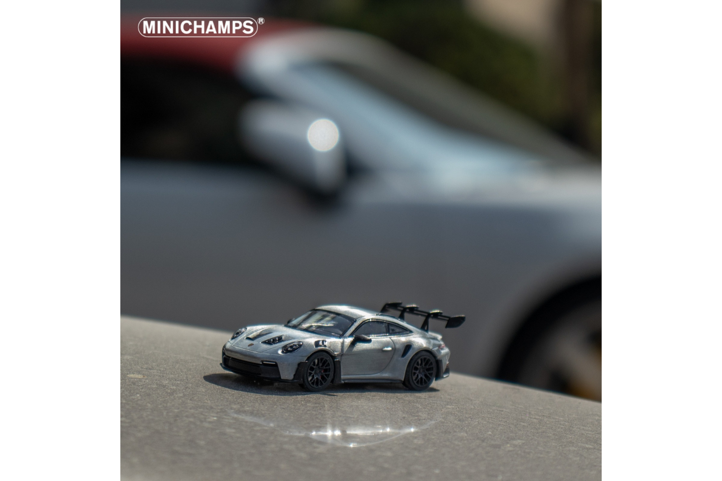 Minichamps64 x CLDC Exclusive Porsche 911 GT3 RS in Gloss Raw Silver (English Magazine)