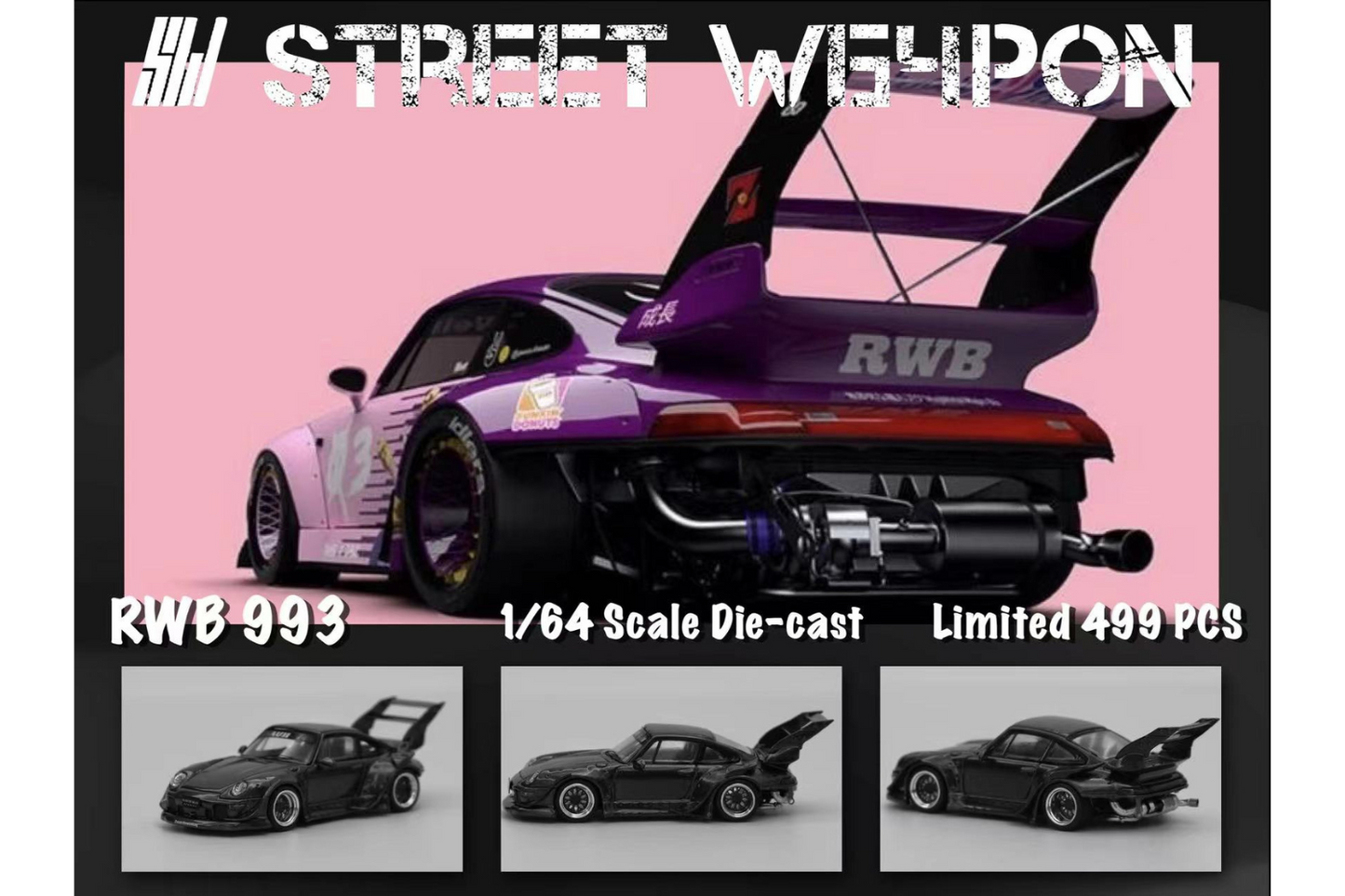 Street Weapon 1/64 Porsche RWB 993 in Dragon Ball Z Livery