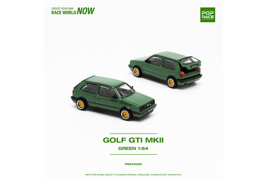 Pop Race 1/64 Volksagen Golf GTI MK2 in Oak Green