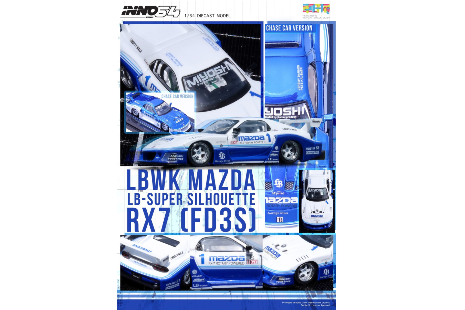 Inno64 Mazda RX-7 (FD3S) LB-Super Silhouette - Hong Kong Toy Car