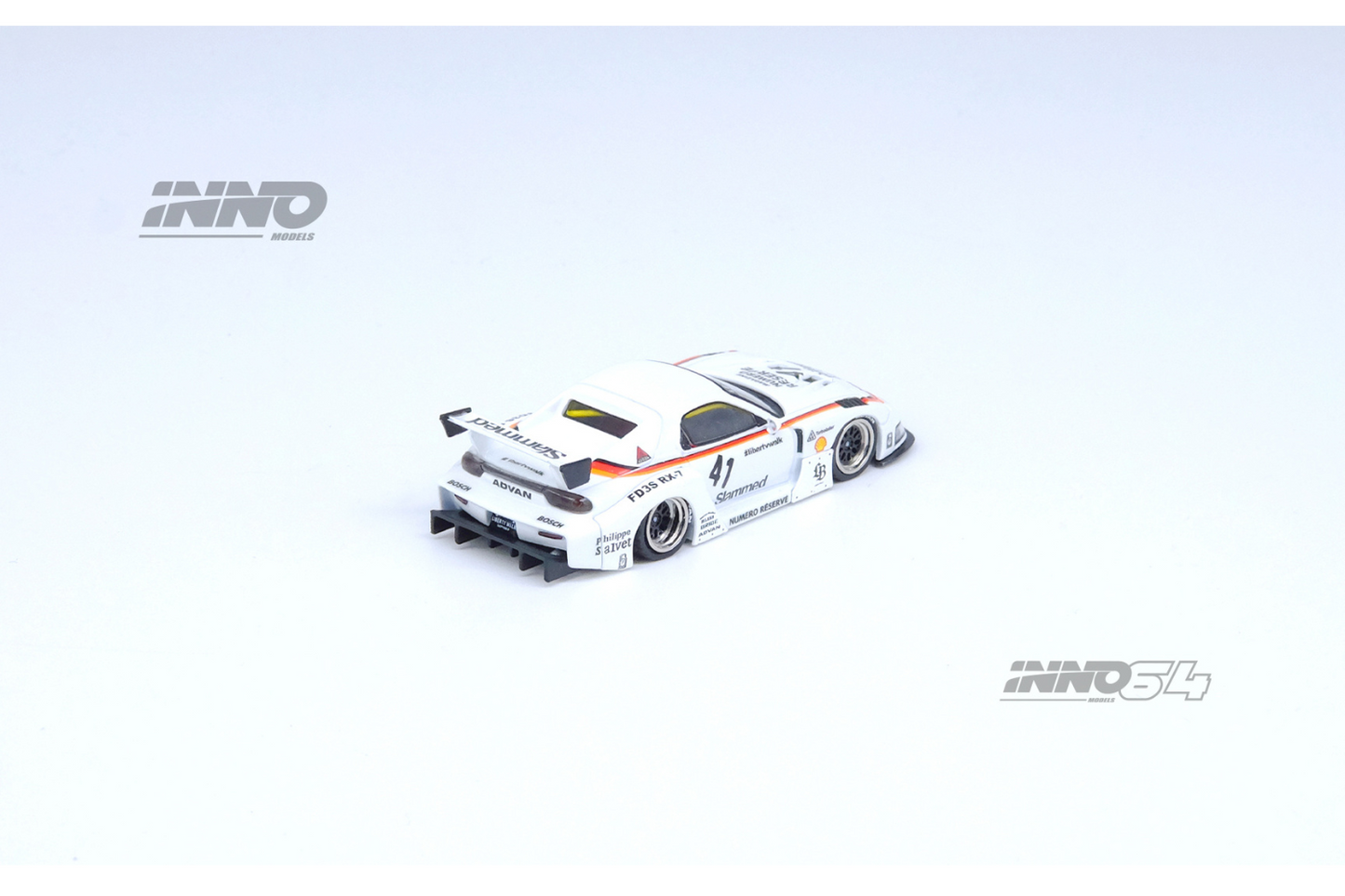 Inno64 Nissan Mazda RX-7 (FD3S) LB-Super Silhouette in White