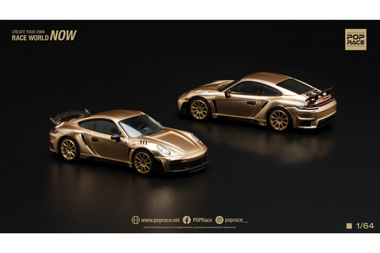 Pop Race 1/64 Porsche 992 Stinger GTR in Gold