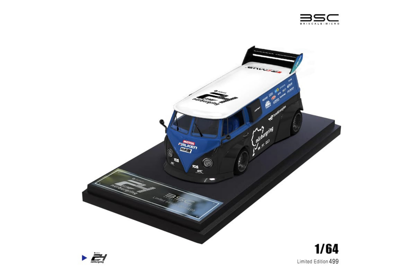 BSC 1/64 Subaru WRX STI - VW T1 Modified - Trailer & Repairmen Set in Subaru Event Livery