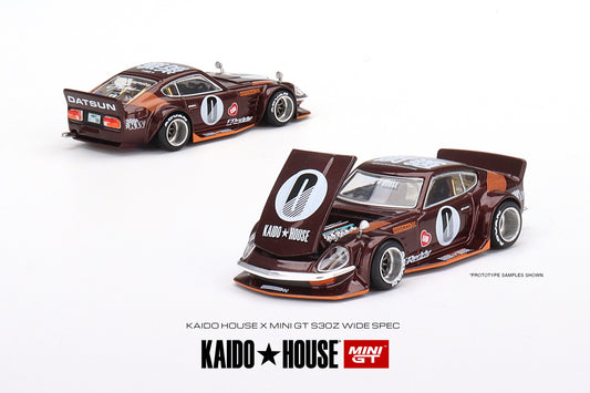 Mini GT x Kaido House Datsun S30Z Widespec in Dark Cherry Red