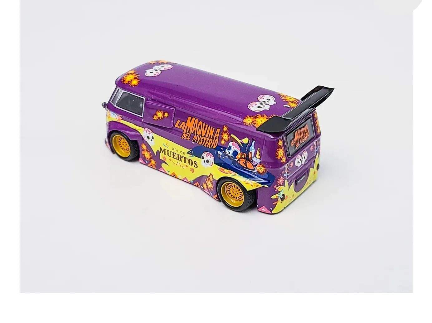 Time Micro 1/64 Volkswagen T1 Bus in Purple "El Dia De Muertos"