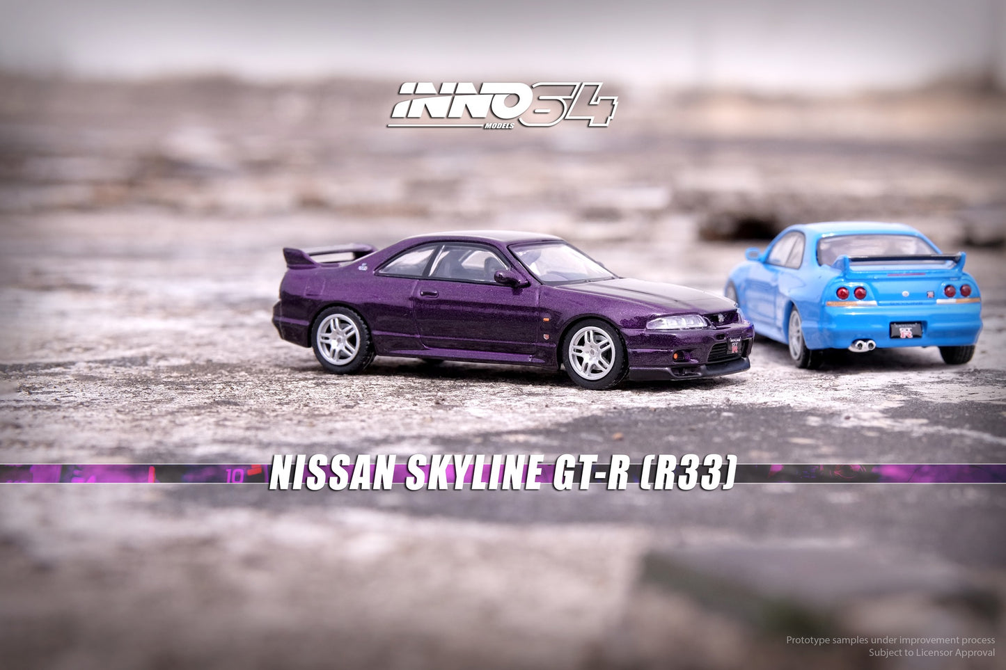 Inno64 Nissan Skyline GT-R (R33) in Purple