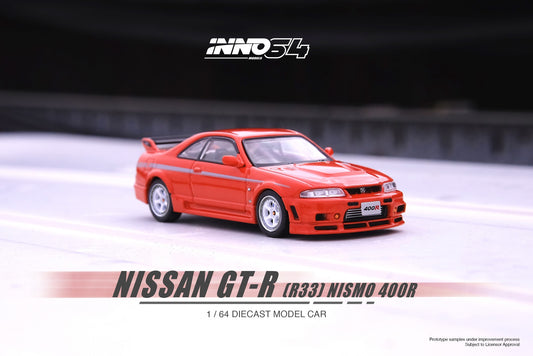 Inno64 Nissan Skyline GT-R (R33) Nismo 400R in Super Clear Red II