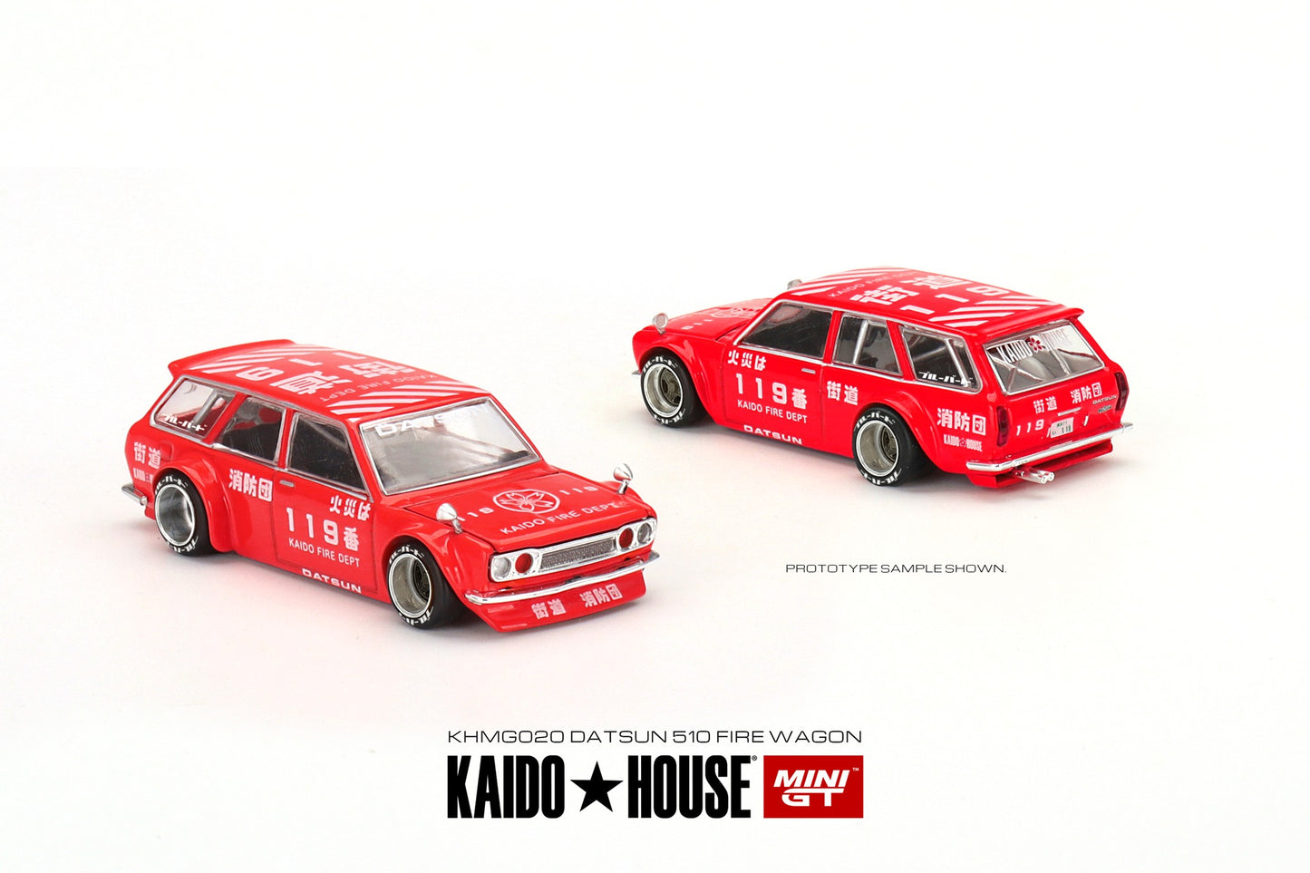 Mini GT x Kaido House Datsun 510 Wagon Fire V1