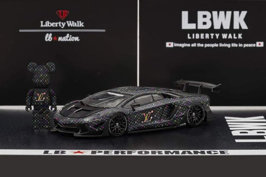 LBWK 1/64 Lamborghini Aventador LP700-4 LBWK in LV Dazzle Black