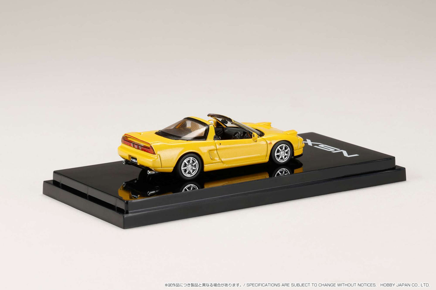 Hobby Japan 1/64 Honda NSX Type T with Detachable Roof in Indy Yellow Pearl