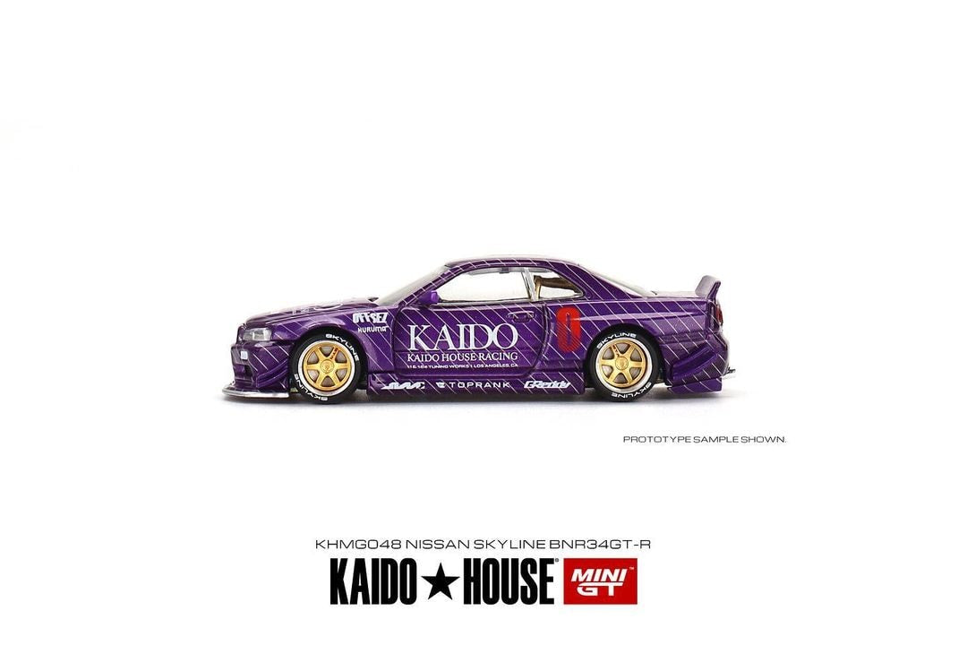 Mini GT x Kaido House Nissan Skyline GT-R (R34) in Purple KHMG049