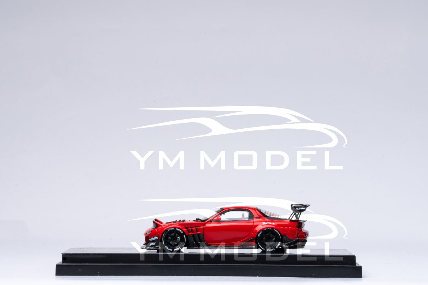 YM Model 1/64 Mazda RX-7 (FD3S) Ricky Pen Modified Edition in Red