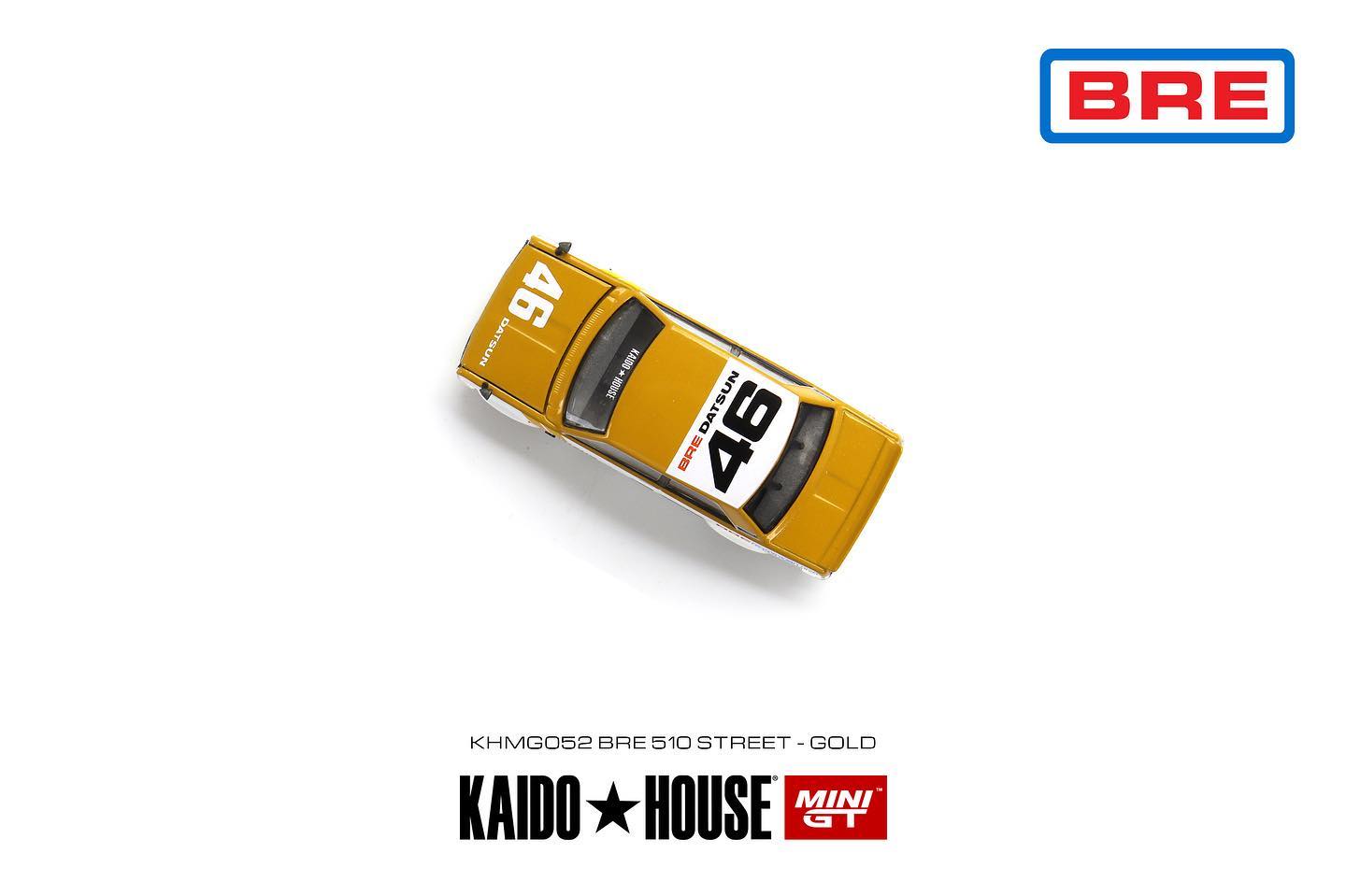 Mini GT x Kaido House Datsun 510 Pro Street BRE510 in Gold