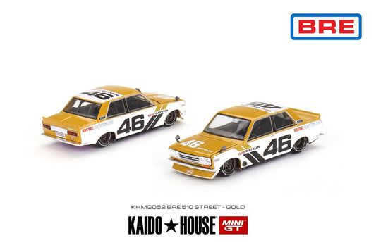 Mini GT x Kaido House Datsun 510 Pro Street BRE510 in Gold