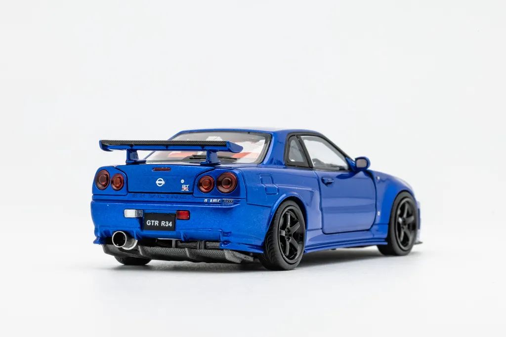 PGM x One Model 1:43 Nissan Skyline GT-R (R34) Z-Tune in Metallic Blue Luxury Version