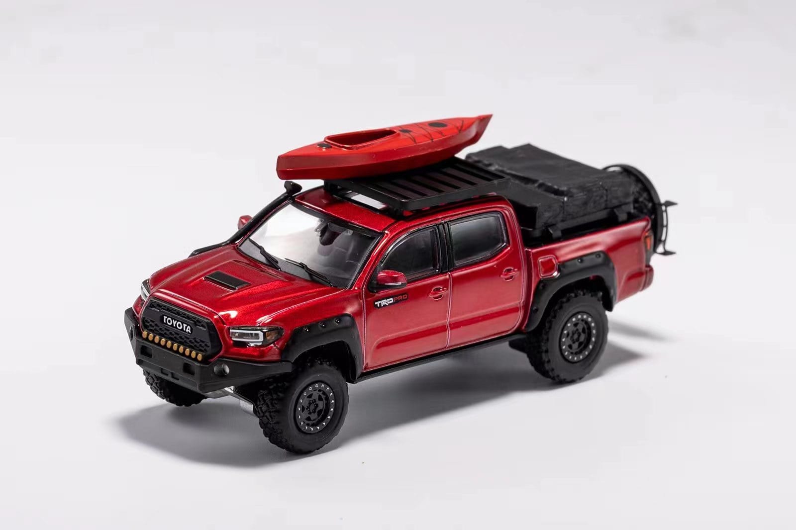 GCD 1/64 Toyota Tacoma TRD PRO Overland in Burgundy – Rocketbox