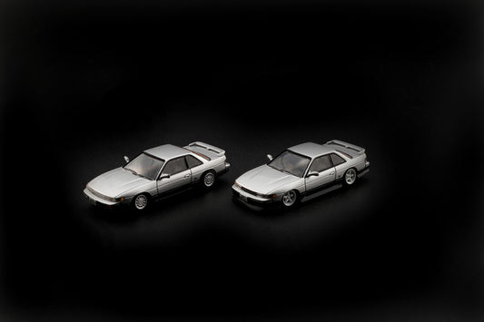 BM Creations 1/64 Nissan Silvia S13 in Two Tone Silver/Gray