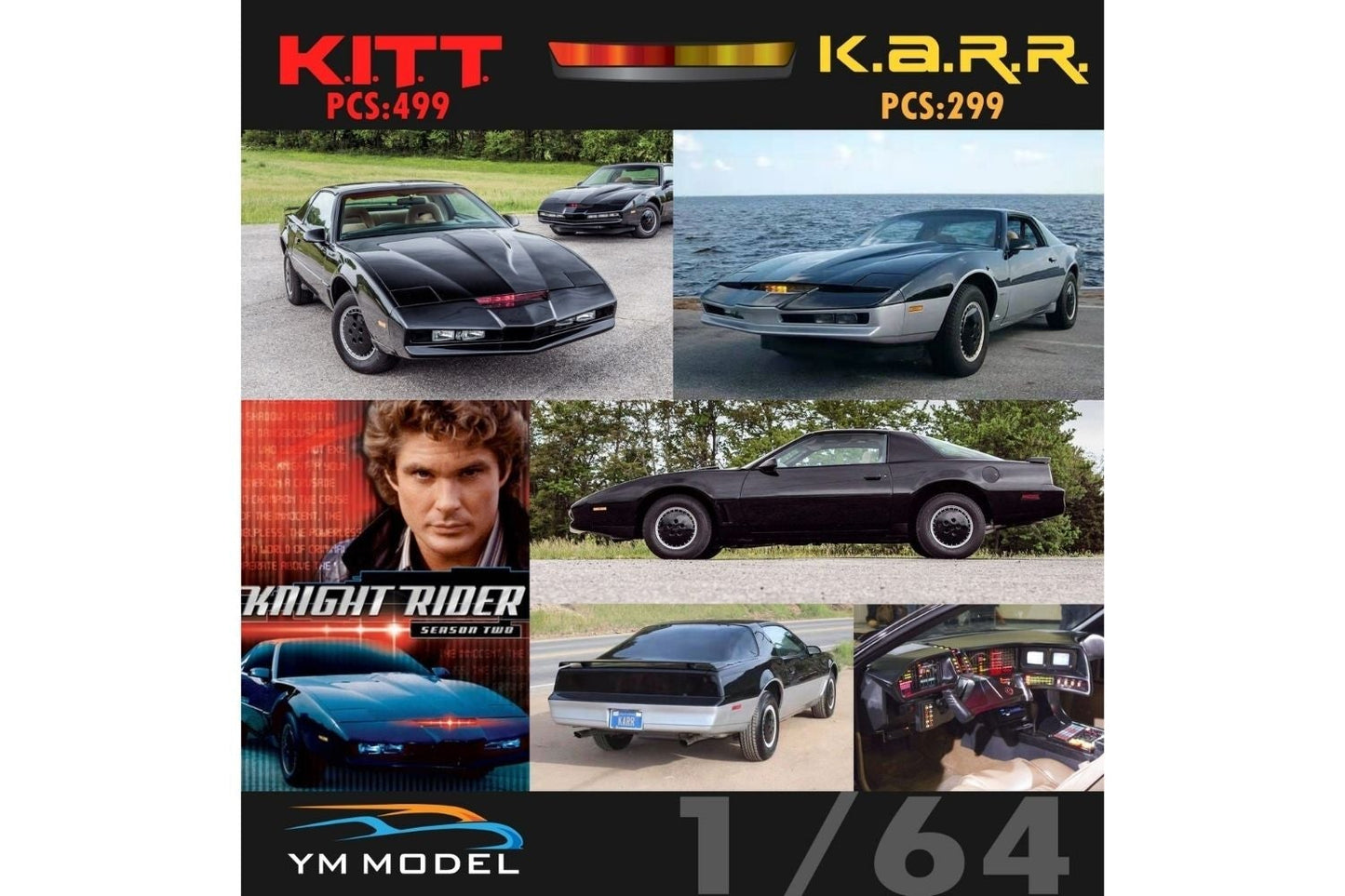 YM Model 1/64 Knight Rider "K.A.R.R" Pontiac Firebird