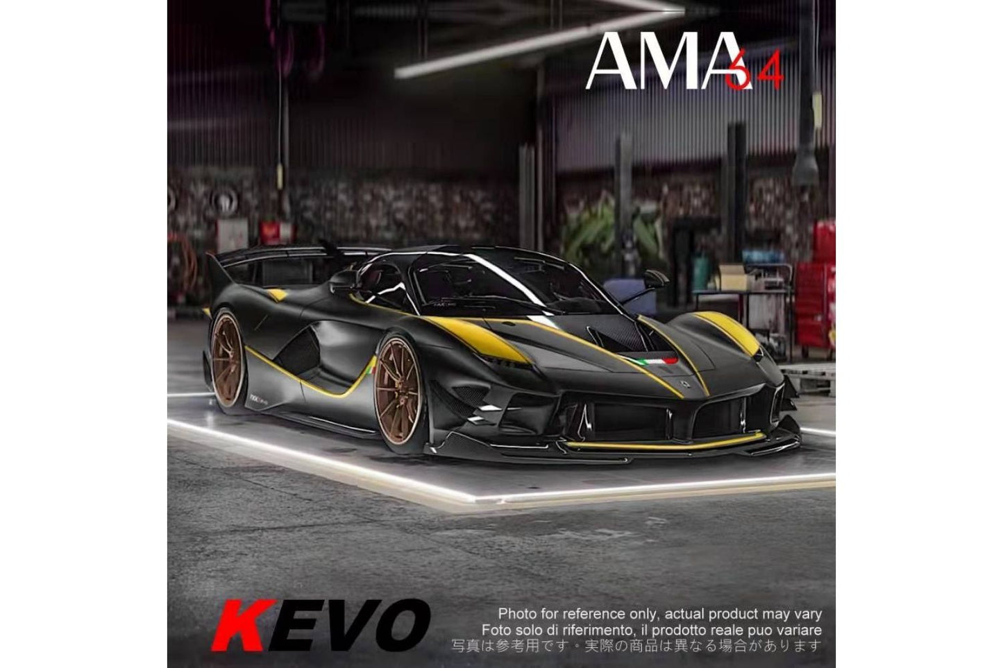AMA64 1/64 Ferrari FXX-K EVO in Black Edition (Sulara Floral Cardigan)