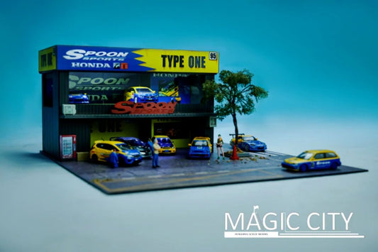 Magic City 1/64 Scale Spoon Sports / Type One Two Story Showroom