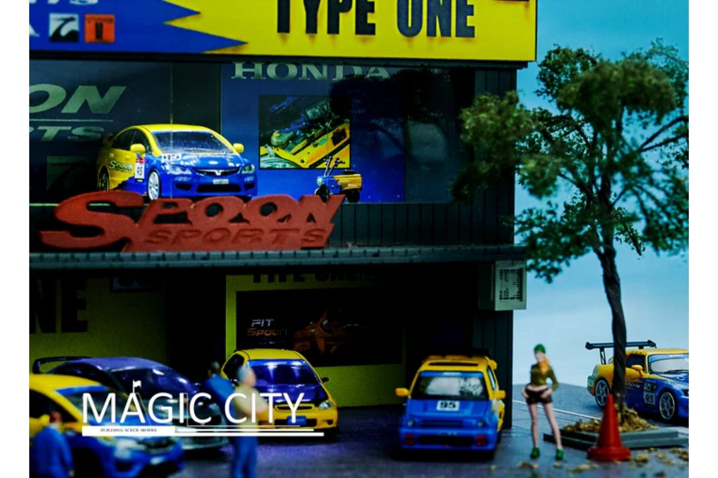Magic City 1/64 Scale Spoon Sports / Type One Two Story Showroom