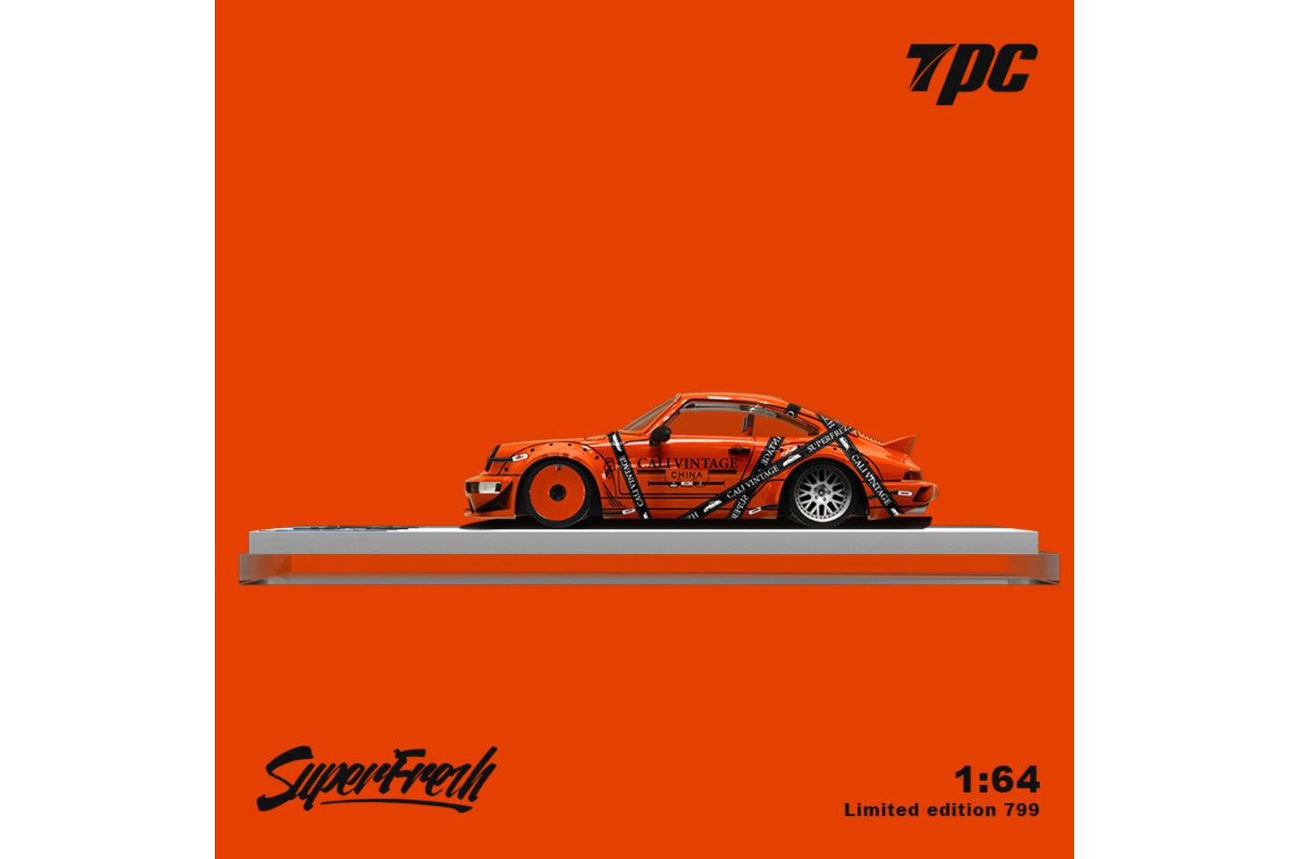 TPC 1/64 Porsche 911 RWB964 Hermes Orange Super Frezh