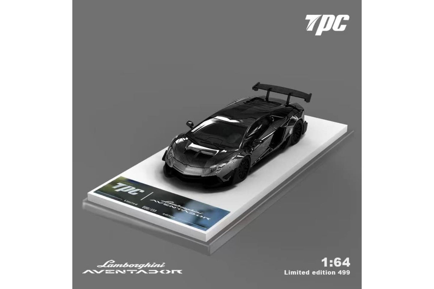TPC 1/64 Lamborghini Aventador LP700-4 2.0 in Full Carbon Black