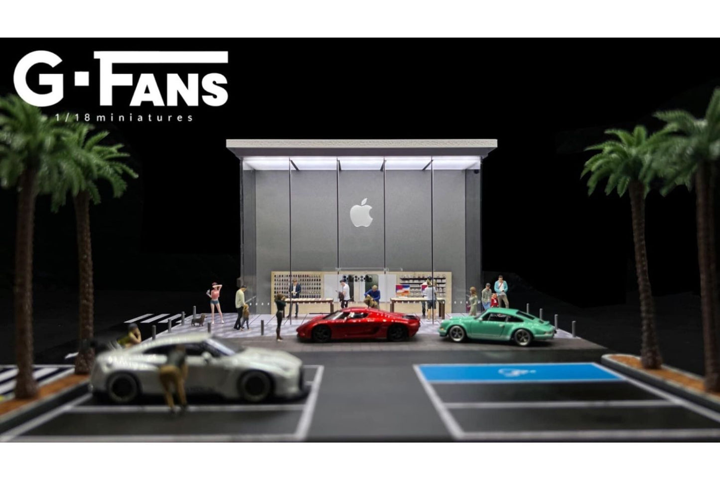 G-Fans 1/64 Scale Illuminated Apple Store Diorama Model