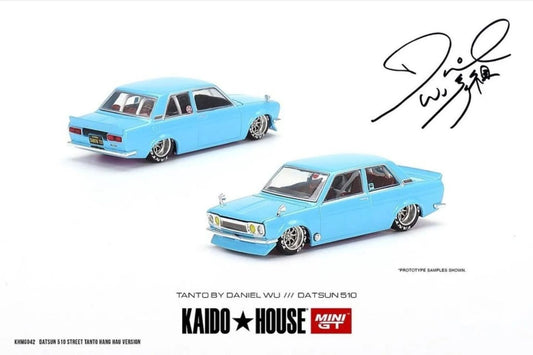 Mini GT x Kaido House x Daniel Wu Datsun 510 Street Tanto V2 “Hang Hau Blue”