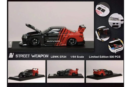 Street Weapon 1/64 Advan Liberty Walk Nissan Skyline ER34 Super Silhouette