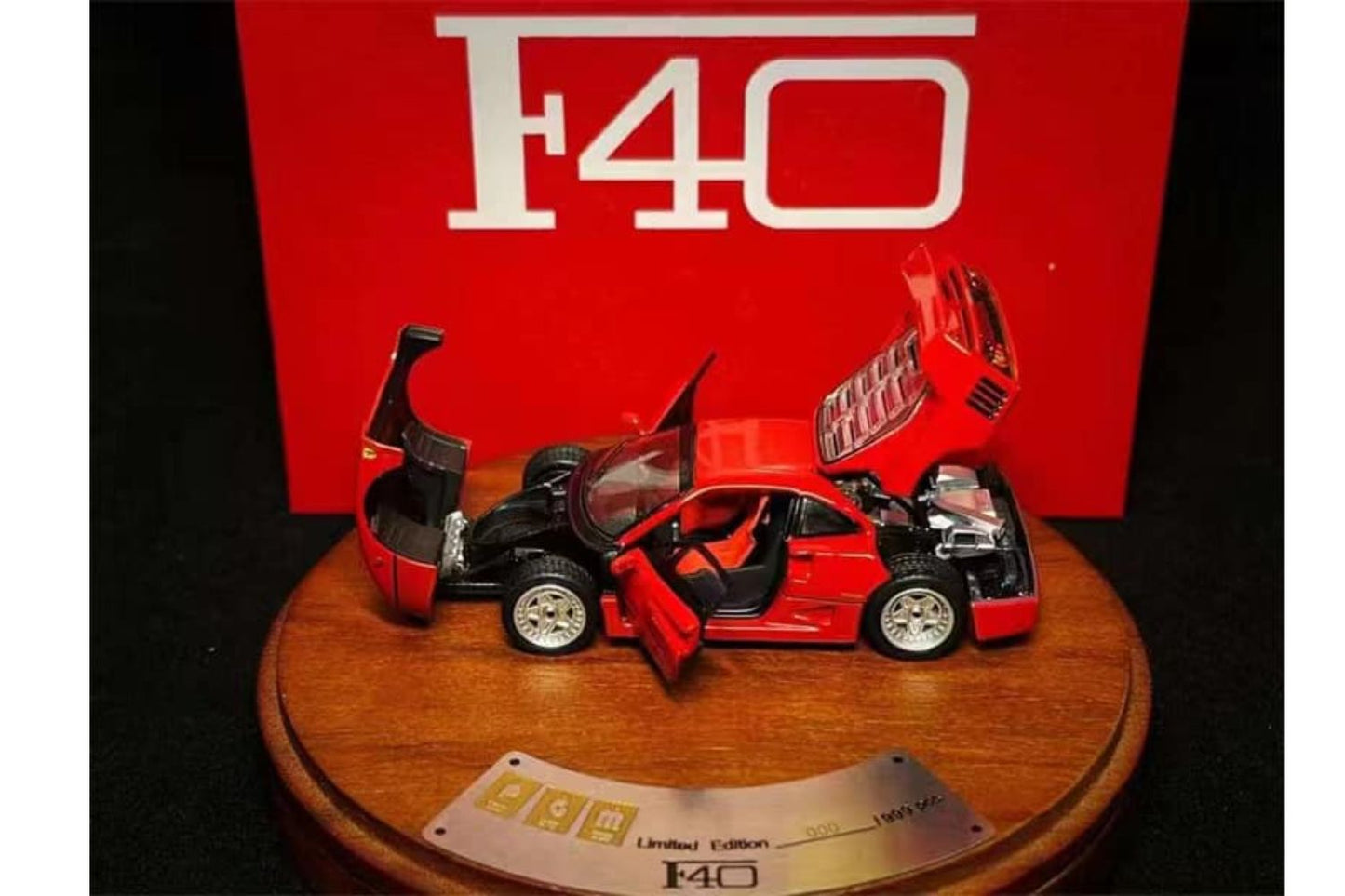 PGM 1/64 Ferrari F40 (Street Version) in Red on Luxury Base