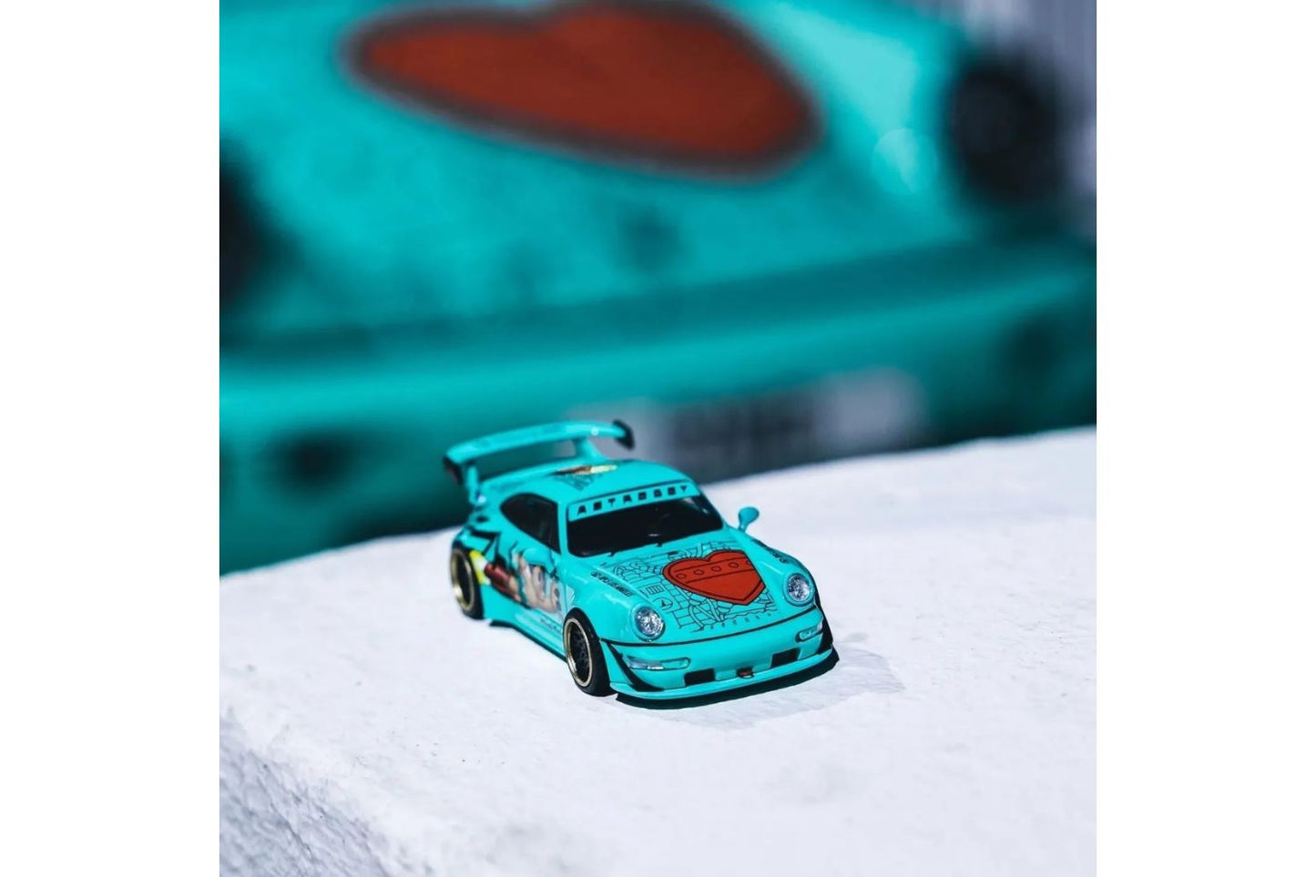 DPLS x ToyQube x Astroboy Porsche RWB 964 in Special Tiffany Blue HK Colorway