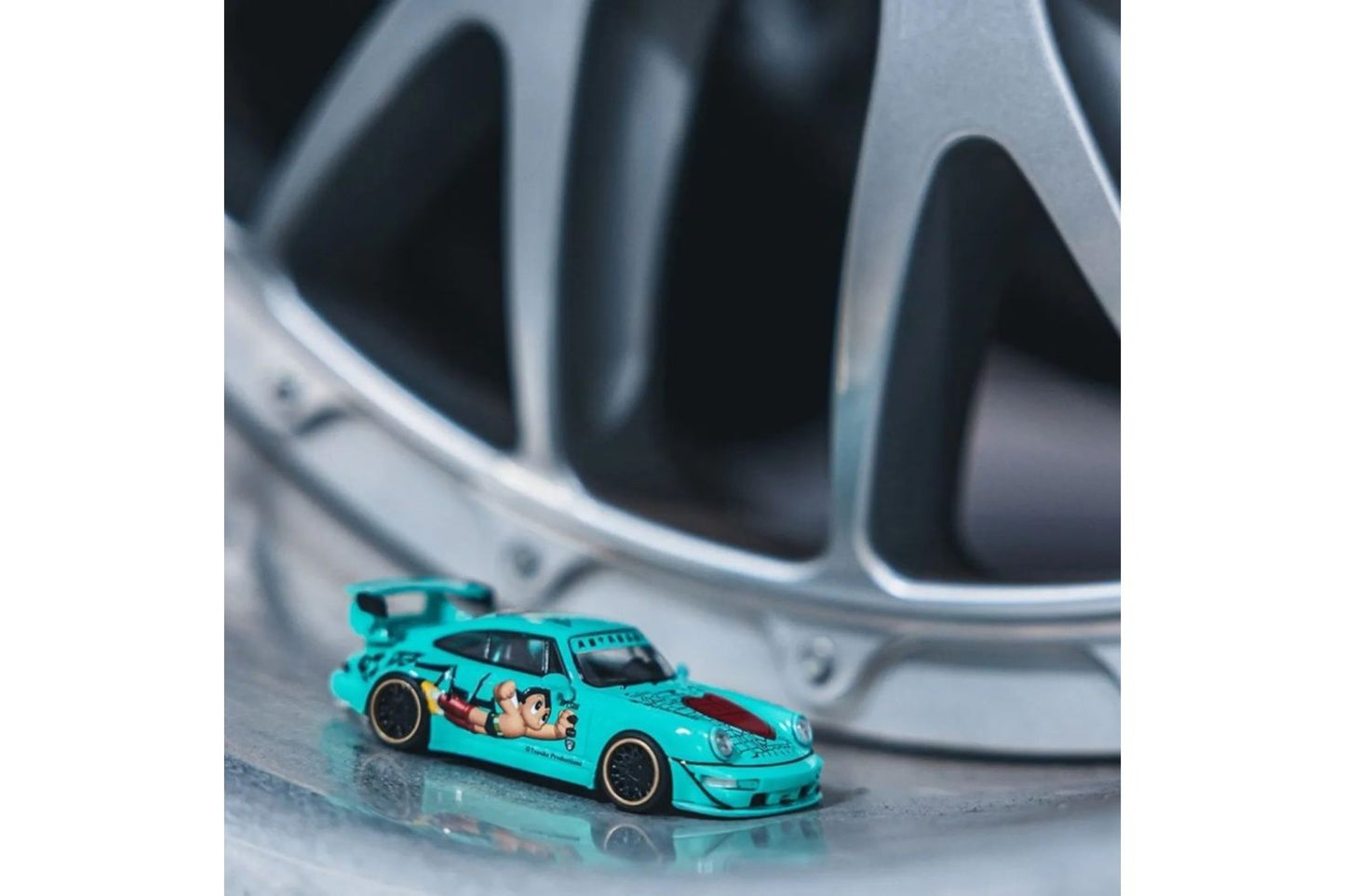 DPLS x ToyQube x Astroboy Porsche RWB 964 in Special Tiffany Blue HK Colorway