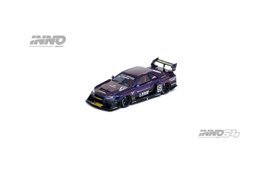 Inno Models 1/64 Liberty Walk Nissan Skyline ER34 Super Silhouette in Midnight Purple