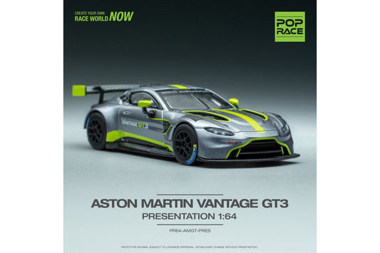 Pop Race 1/64 Aston Martin Vantage GT3 Presentation Race Car