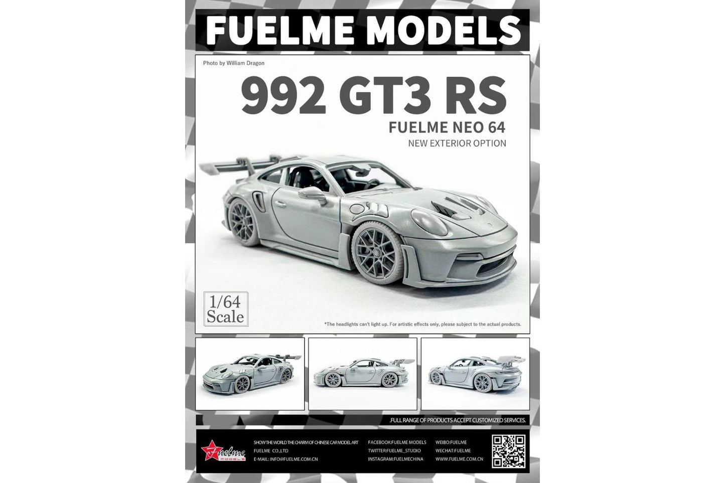 FuelMe Model 1/64 Porsche 911 (992) GT3 RS NEO Series