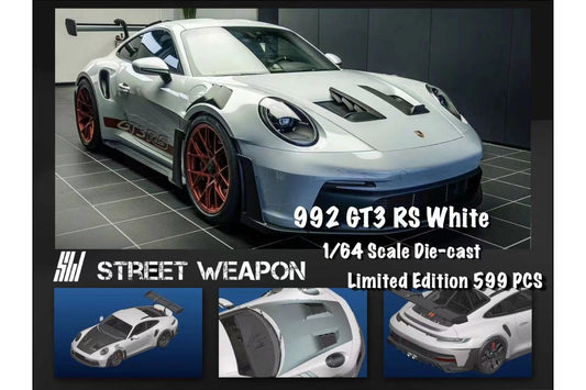 Street Weapon 1/64 Porsche 911 (992) GT3 RS in White