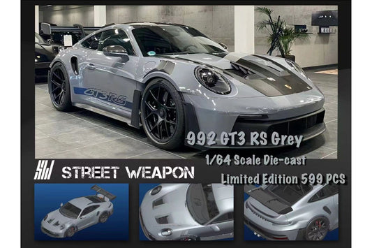 Street Weapon 1/64 Porsche 911 (992) GT3 RS in Gray