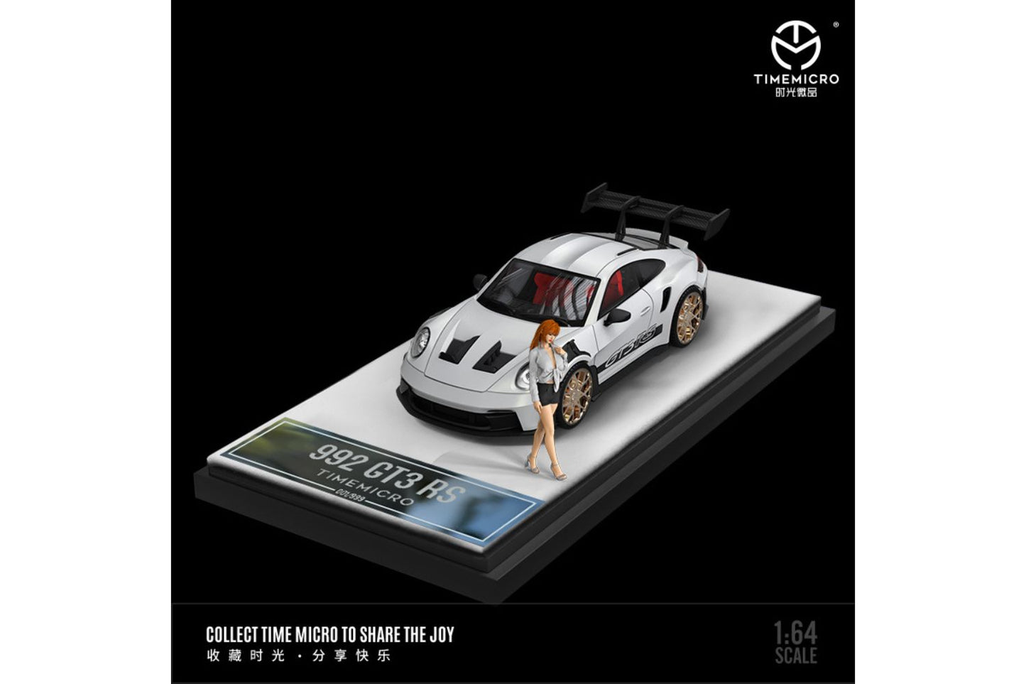 Time Micro 1/64 Porsche 911 (992) GT3 RS in Silver