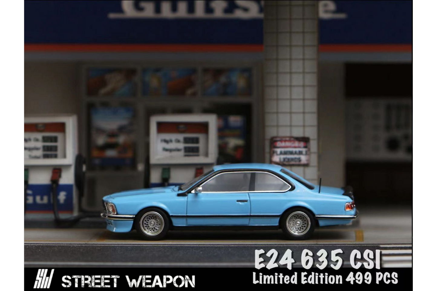 Street Weapon 1/64 BMW 635 CSI (E24) in Blue
