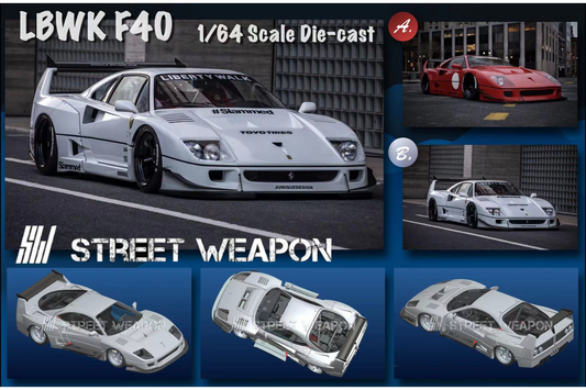 Street Weapon 1/64 LBWK Ferrari F40 in Red