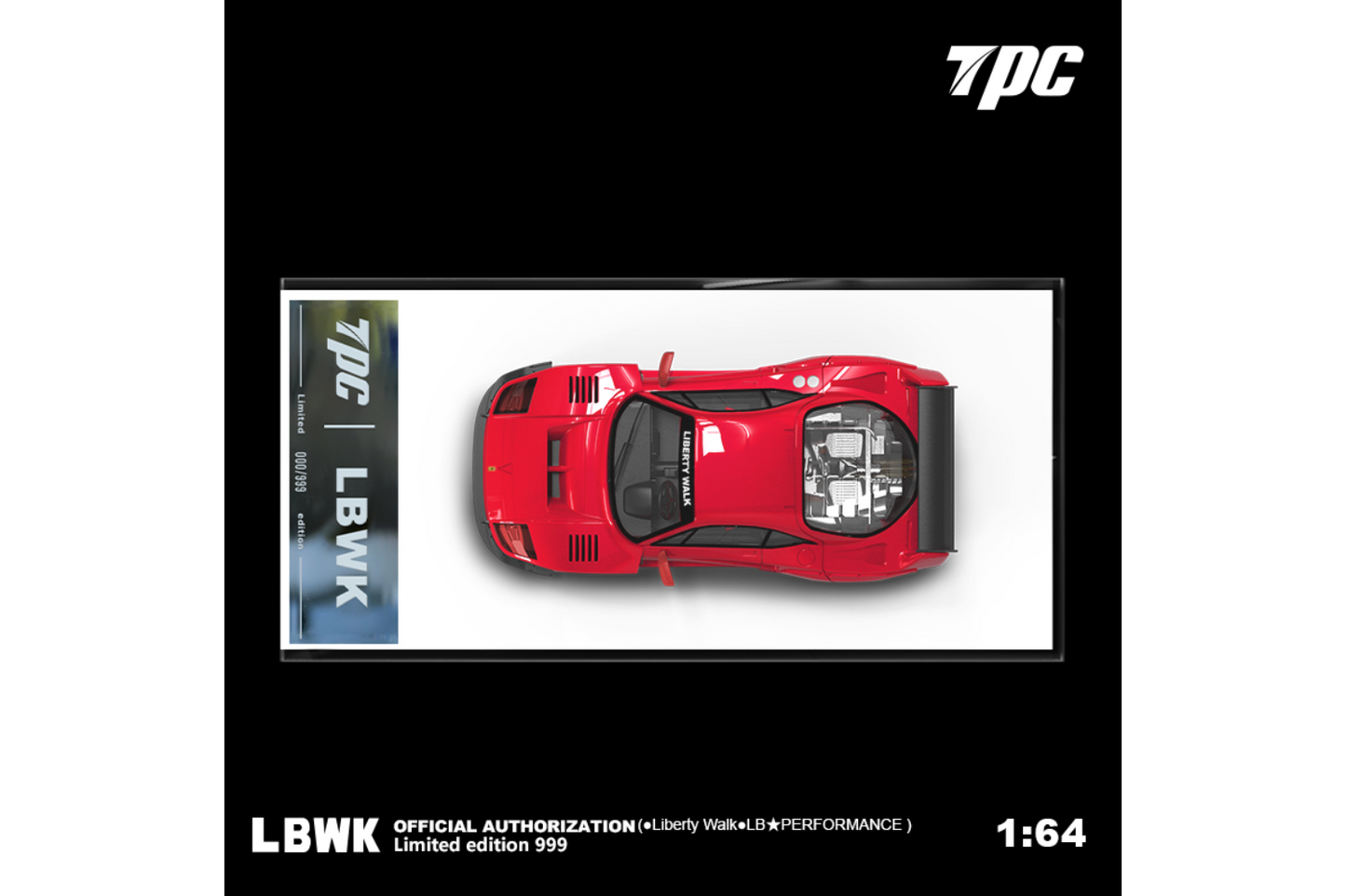 TPC 1/64 LBWK Ferrari F40 in Red