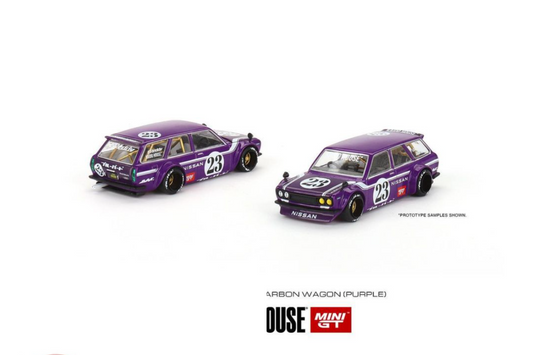 Mini GT x Kaido House Datsun 510 Carbon Wagon in Purple