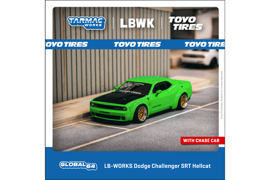 Tarmac Works 1/64 Dodge Challenger SRT Hellcat LB WORKS in Green