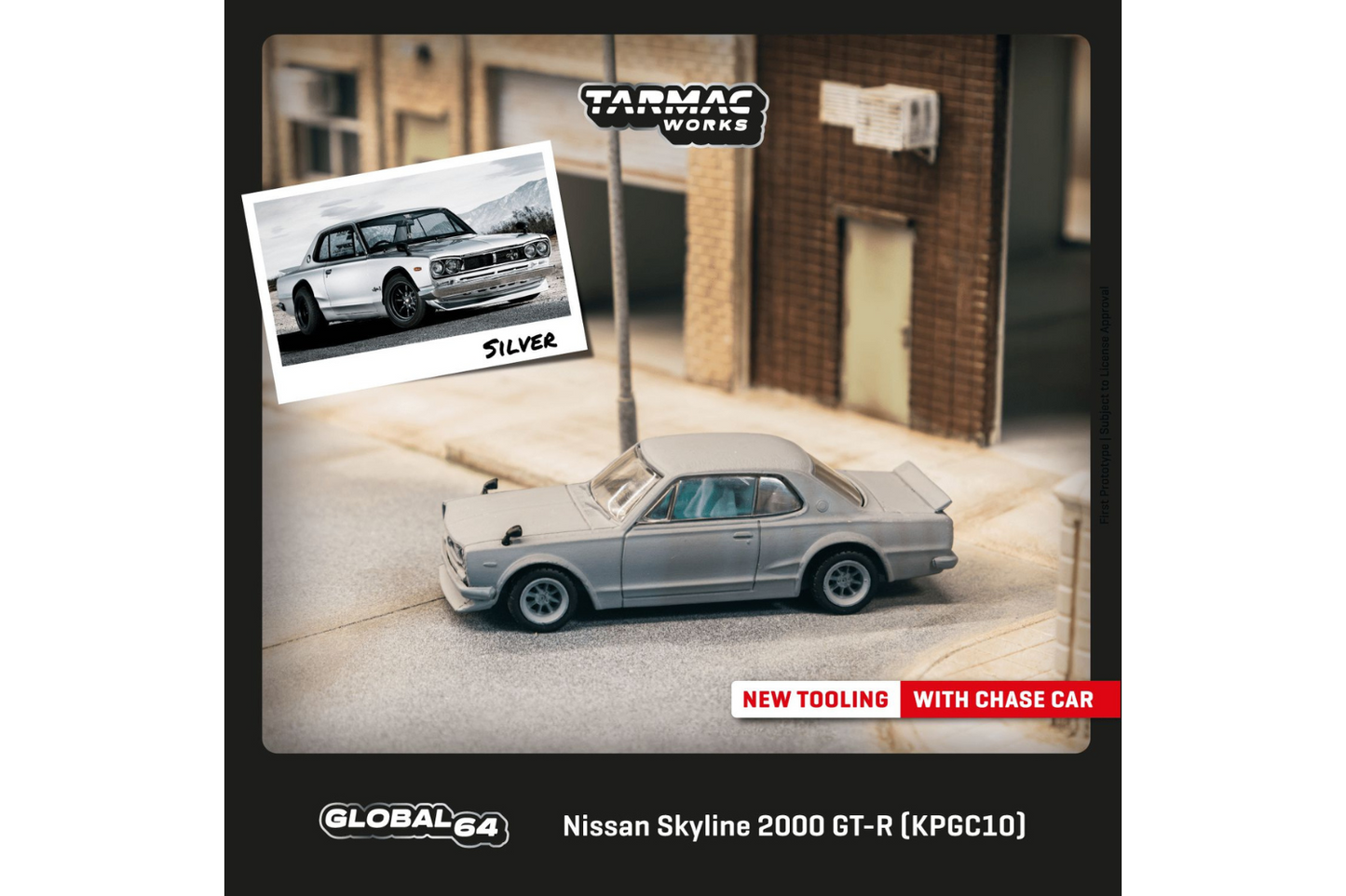 Tarmac Works 1/64 Nissan Skyline 2000 GT-R (KPGC10) in Silver