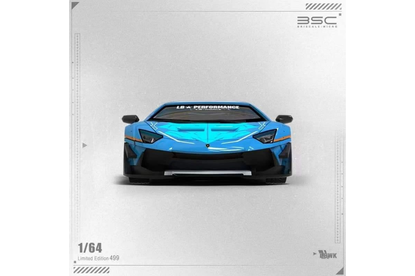 BriscaleMicro 1/64 Lamborghini Aventador LP700-4 LBWK in "Forza Motorsport Honkai 3" Livery