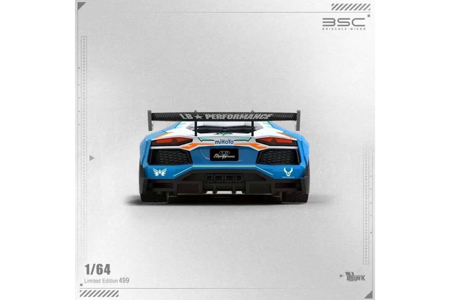 BriscaleMicro 1/64 Lamborghini Aventador LP700-4 LBWK in "Forza Motorsport Honkai 3" Livery