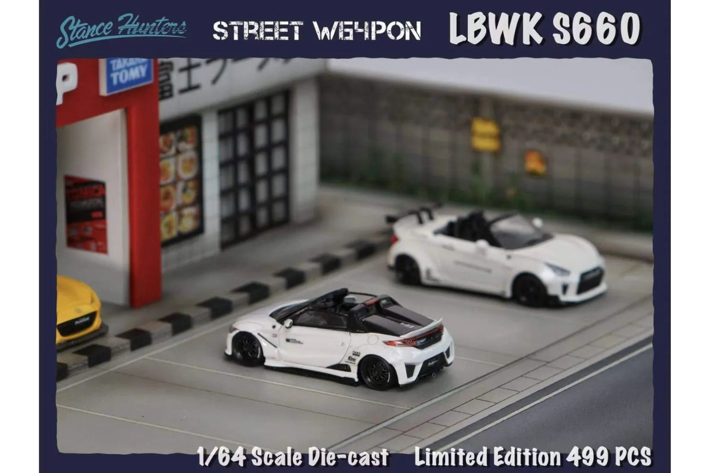 Stance Hunters x Street Weapon 1/64 Honda S660 LBWK in Yellow
